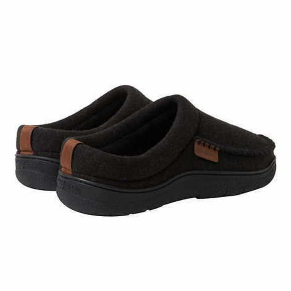 NWT Men's Dearfoams Cozy Clog Wool Blend Memory Foam Indoo/Outdoor Slippers - Picture 3 of 7